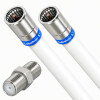 Fritz!Box 6690 Cable Router Netzwerk Anschlusskabel Deluxe Premium 8K Cabelcon Schnellstecker + Verbinder Weiss 17 Meter