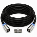 Fritz!Box 6670 6660 6591 6590 Cable Router Netzwerk Anschlusskabel Deluxe Premium 8K Cabelcon Schnellstecker + Verbinder Schwarz 1 Meter