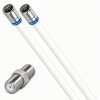 Fritz!Box 6670 6660 6591 6590 Cable Router Netzwerk Anschlusskabel Deluxe Premium 8K Cabelcon Schnellstecker + Verbinder Weiss 7 Meter