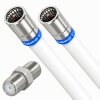 Fritz!Box 6670 6660 6591 6590 Cable Router Netzwerk Anschlusskabel Deluxe Premium 8K Cabelcon Schnellstecker + Verbinder Weiss 7 Meter