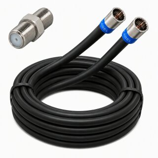 Fritz!Box 6670 6660 6591 6590 Cable Router Netzwerk Anschlusskabel Deluxe Premium 8K Cabelcon Schnellstecker + Verbinder Schwarz 22 Meter