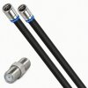 Fritz!Box 6670 6660 6591 6590 Cable Router Netzwerk Anschlusskabel Deluxe Premium 8K Cabelcon Schnellstecker + Verbinder Schwarz 23 Meter