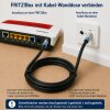 Fritz!Box 6670 6660 6591 6590 Cable Router Netzwerk Anschlusskabel Deluxe Premium 8K Cabelcon Schnellstecker + Verbinder Schwarz 23 Meter