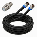 Fritz!Box 6670 6660 6591 6590 Cable Router Netzwerk Anschlusskabel Deluxe Premium 8K Cabelcon Schnellstecker + Verbinder Schwarz 24 Meter