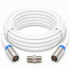 Fritz!Box 6490 6430 6360 6340 Cable Router Netzwerk Anschlusskabel Deluxe Premium 8K Cabelcon Schnellstecker + Verbinder Weiss 4 Meter