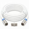 Fritz!Box 6490 6430 6360 6340 Cable Router Netzwerk Anschlusskabel Deluxe Premium 8K Cabelcon Schnellstecker + Verbinder Weiss 6 Meter