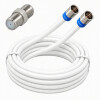Fritz!Box 6490 6430 6360 6340 Cable Router Netzwerk Anschlusskabel Deluxe Premium 8K Cabelcon Schnellstecker + Verbinder Weiss 9 Meter