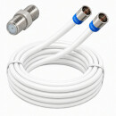 Fritz!Box 6490 6430 6360 6340 Cable Router Netzwerk Anschlusskabel Deluxe Premium 8K Cabelcon Schnellstecker + Verbinder Weiss 12 Meter