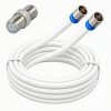 Fritz!Box 6490 6430 6360 6340 Cable Router Netzwerk Anschlusskabel Deluxe Premium 8K Cabelcon Schnellstecker + Verbinder Weiss 12 Meter