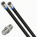 Fritz!Box 6490 6430 6360 6340 Cable Router Netzwerk Anschlusskabel Deluxe Premium 8K Cabelcon Schnellstecker + Verbinder Schwarz 9 Meter