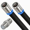 Fritz!Box 6490 6430 6360 6340 Cable Router Netzwerk Anschlusskabel Deluxe Premium 8K Cabelcon Schnellstecker + Verbinder Schwarz 9 Meter