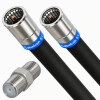 Fritz!Box 6490 6430 6360 6340 Cable Router Netzwerk Anschlusskabel Deluxe Premium 8K Cabelcon Schnellstecker + Verbinder Schwarz 13 Meter
