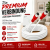 FRITZ!Box 6430 Cable Router Netzwerk Anschlusskabel Vollkupfer 8K  Deluxe Premium Schnellstecker Rot 9 Meter