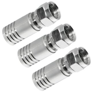 Quickmount Wasserdicht F-Kompressionsstecker 7mm 3x Stück