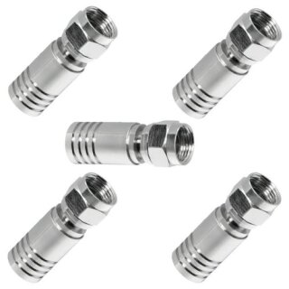 Quickmount Wasserdicht F-Kompressionsstecker 7mm 5x Stück