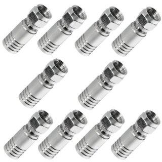 Quickmount Wasserdicht F-Kompressionsstecker 7mm 10x Stück