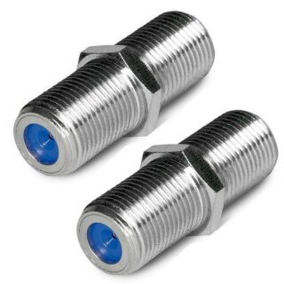 Cabelcon F-Verbinder Buchse / Buchse F-81-HQ-1 NiTin 2x Stück