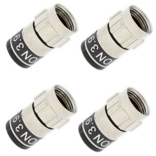 Cabelcon F-59-TD SELF INSTALL 3.9 NI True Drop F-Stecker 6mm 4x Stück
