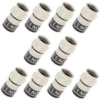 Cabelcon F-59-TD SELF INSTALL 3.9 NI True Drop F-Stecker 6mm 10x Stück