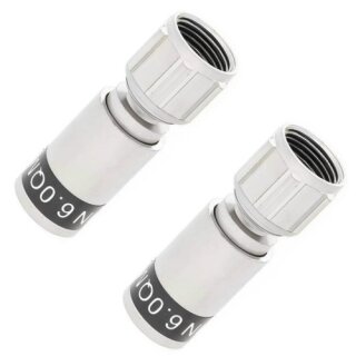 Cabelcon F-59-TD QM 6.0 Quickmount F-Stecker 6mm Wasserdicht 2x Stück