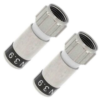 Cabelcon F-59-TD 3.9 True Drop F-Stecker 6mm Wasserdicht 2x Stück