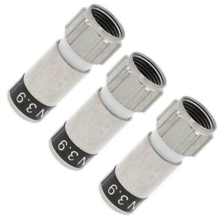 Cabelcon F-59-TD 3.9 True Drop F-Stecker 6mm Wasserdicht 3x Stück