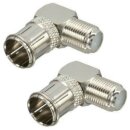 F-Quickwinkelstecker 90° 2x Stück