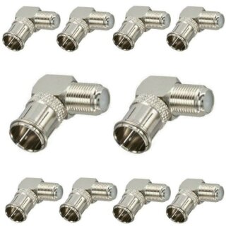 F-Quickwinkelstecker 90° 10x Stück