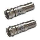 DC Blocker 5-2400 MHz F-Stecker auf F-Kupplung 2x Stück