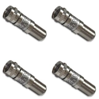 DC Blocker 5-2400 MHz F-Stecker auf F-Kupplung 4x Stück