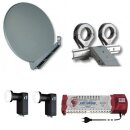 Gibertini SE 85 cm Alu Sat Antenne + 2x Inverto Black...