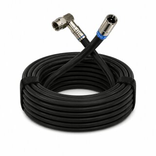 Vodafone Station Router Netzwerk Deluxe Premium Anschlusskabel 8K Cabelcon Schnellstecker + Winkel Schwarz 17 Meter