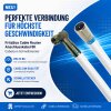 Fritz!Box Cable Router Netzwerk Deluxe Premium Anschlusskabel 8K Cabelcon Schnellstecker + Winkel Weiss