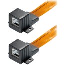 Premium Deluxe Slim Fensterdurchführung Türdurchführung RJ45 Netzwerkkabel Kupfer 30cm