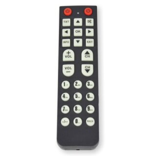 Senioren Fernbedienung Grosse Tasten sofort Einsatzbereit & Programmierbar per USB für alle  Hisence Fernseher