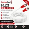 Deluxe Premium 8K Sat Kabel Antennenkabel Koaxialkabel Router Kabel Vodafone-Spezifikation Quick F-Stecker 1-25 Meter