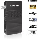 Sagaf SUD-0507 Mini 1080p FULL HD Sat Receiver HDMI, EPG USB Mediaplayer Astra-Hotbird-Türksat vorprogrammiert