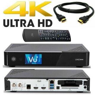 VU+ Uno 4K SE 1x DVB-S2 FBC Twin Tuner PVR ready Linux Receiver UHD 2160p 