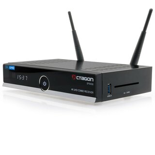 OCTAGON SF8008 4K UHD 2160P H.265 HEVC E2 Linux Dual WiFi DVB-S2X & T2C Combo Receiver + 1TB Festplatte USB 3.0