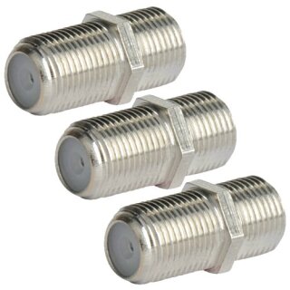 3x F-Verbinder Sat Kupplung Buchse / Buchse