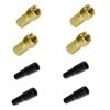 4x F-Stecker 7mm vergoldet + 4x Gummitülle für F-Stecker UV und Witterungsbeständig