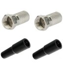 2x F-Stecker 7mm + 2x Gummitlle fr F-Stecker UV und...