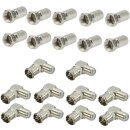 10x F-Stecker 7mm + 10x F-Quickwinkelstecker 90