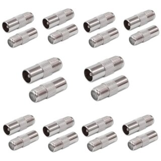 10x Stck Adapter F-Buchse - IEC-Stecker