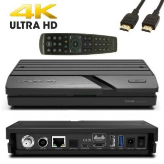 Dreambox One Combo 4K UHD H.265 E2 Linux Dual WiFi 1x DVB-S2X MIS 1x DVB-C/T2 Sat Receiver