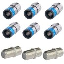 6x F-Stecker 6.5mm bis 7.2mm Cabelcon F-56 5.1 Self...