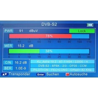 SUMMIT SCT 845 Satfinder Messgert DVB-S/S2/T/T2/C 4K 8K 1080p 2160p