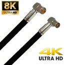 TV Antennenkabel Koaxkabel RG6 Winkel Stecker / Winkel Kupplung1-50 Meter 135dB HD 4K 8k HQ 7mm